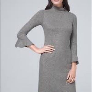 White House Black Market Holiday Dress New Size S Metallic 3/4